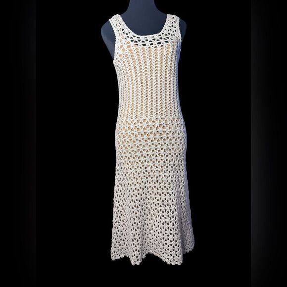 NWT Michael Kors Crochet Midi Dress Small - Picture 2 of 7
